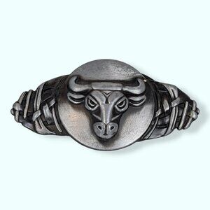 (2/$20) Metal Bull Head Belt Buckle